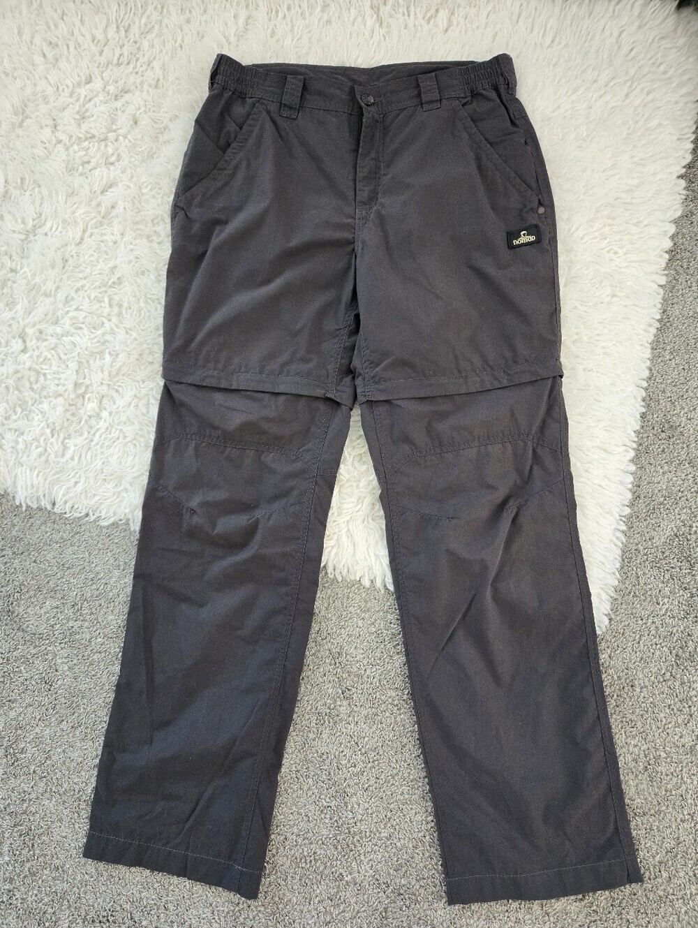 Nomad Gorpcore Convertible Trail Hiking Outdoors Pants. Gray. Size Large